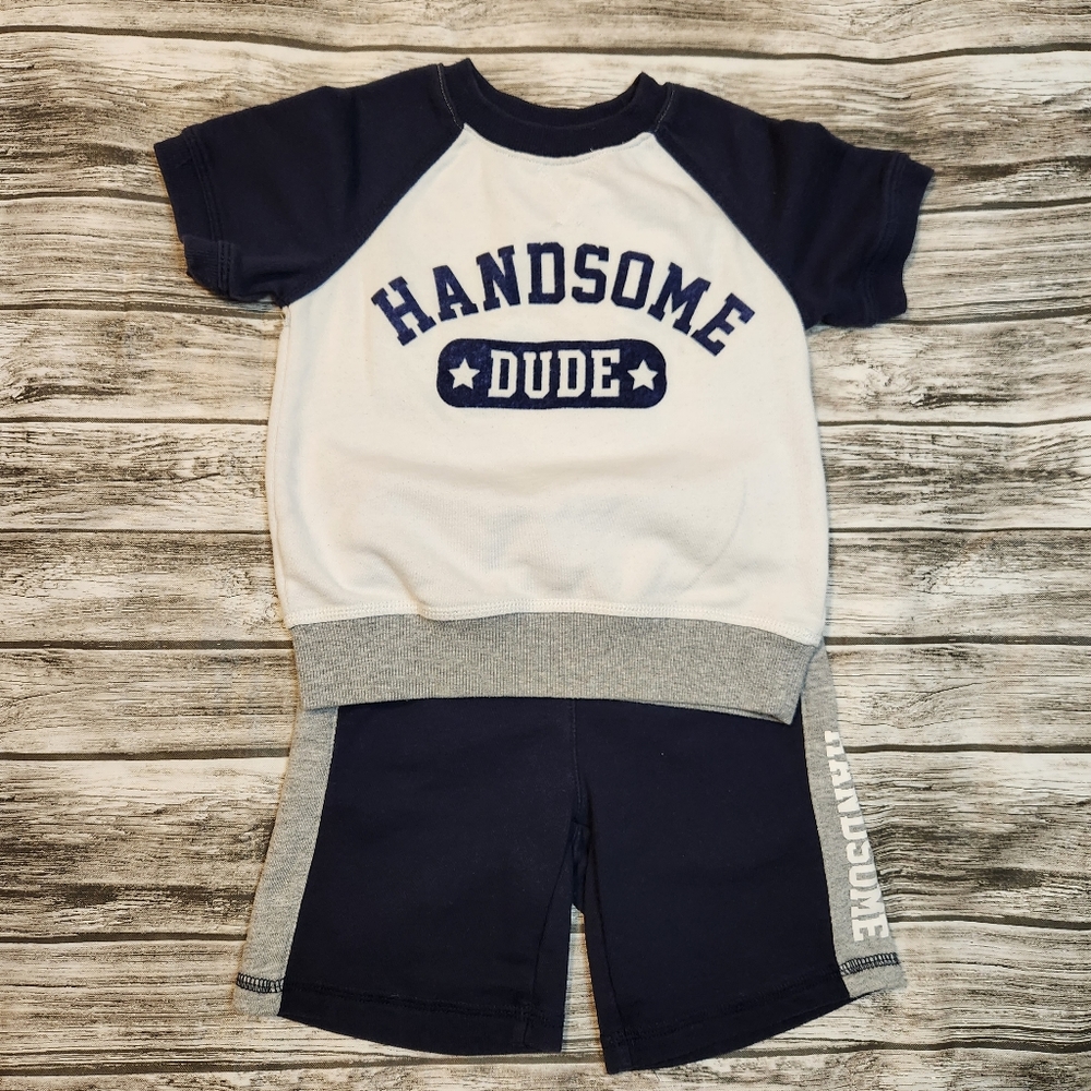 Koala kids 2T blue and white handsome dude outfit